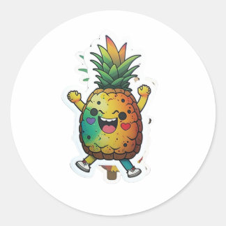 Pineappleの可愛らしいステッカー ラウンドシール