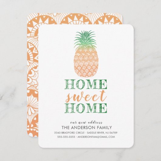 Pineappleの新しいアドレスの移行のお知らせ 案内状 (正面/裏面)