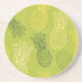 Pineappleの輪郭パターン(緑) コースター (正面)