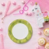 Pineappleの輪郭パターン（緑） ペーパープレート (パーティー)