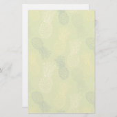 Pineappleの輪郭パターン(緑) 便箋 (正面/裏面)