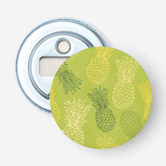 Pineappleの輪郭パターン（緑） 栓抜き (正面)