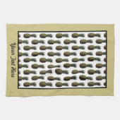 Pineappleキッチンタオル – オプションのカスタマイズ キッチンタオル (横)