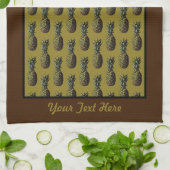 Pineappleキッチンタオル – オプションのカスタマイズ キッチンタオル (折り畳み)