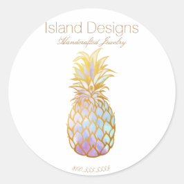 Pineappleジュエリーのパッケージラベル ラウンドシール