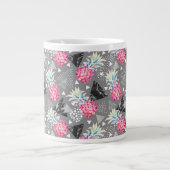 Pineappleテクスチャパターン ジャンボコーヒーマグカップ (正面)