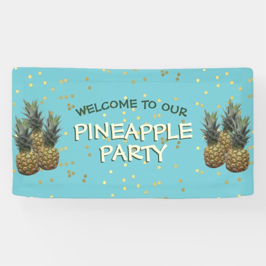Pineappleパーティーバナーへようこそ 横断幕 (横)
