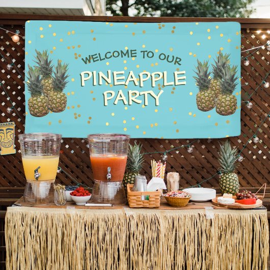 Pineappleパーティーバナーへようこそ 横断幕