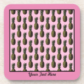 Pineappleプラスチックのコースター – Personalizeオプション コースター (正面)