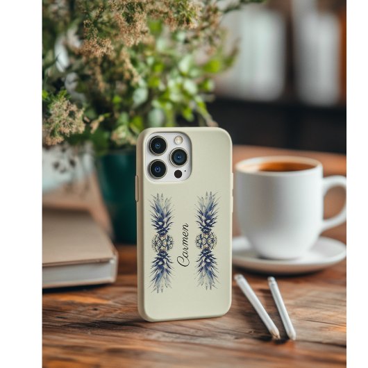 PineAppleレトロルック Case-Mate iPhoneケース