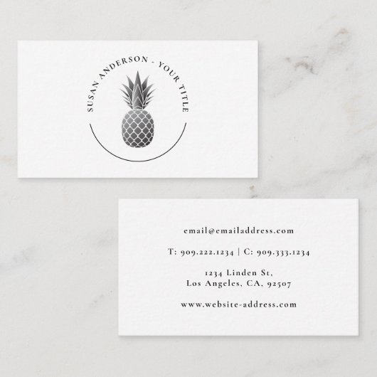 Pineappleロゴ名刺 名刺 (正面/裏面)