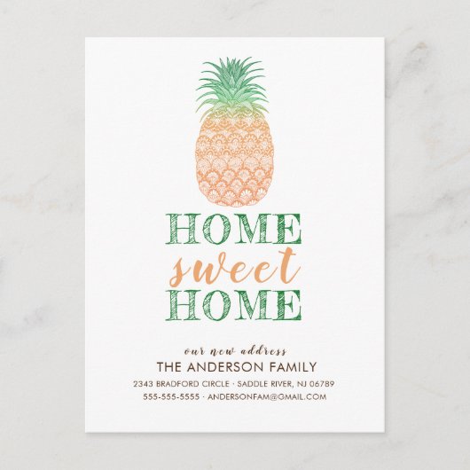 Pineapple新しいアドレス通知ポストカード 案内ポストカード (正面)