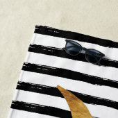 Pineapple & ストライプ カスタマイズ Your Name(パイナップル&) ビーチタオル (インサイチュ)