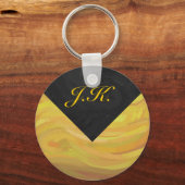 Pineapple and Black Monogram キーホルダー (正面)