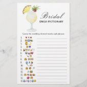Pineapple Bridal shower Emoji Pictionary game (正面)