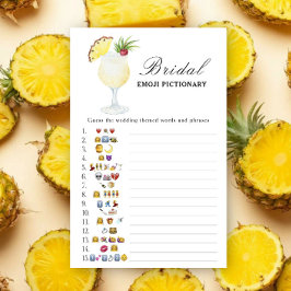 Pineapple Bridal shower Emoji Pictionary game