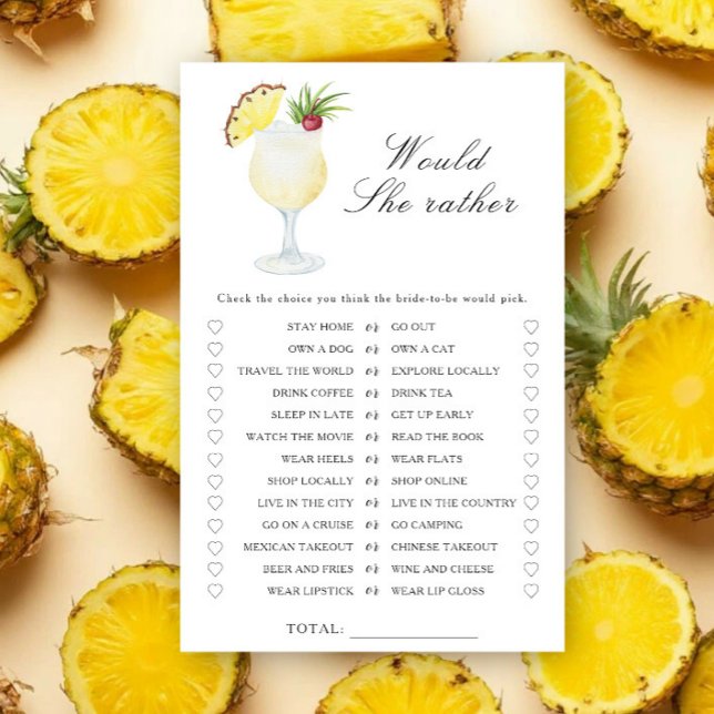 Pineapple bridal shower - Would she rather game (クリエイターアップロード済み)