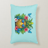 Pineapple Butterfly Hibiscus アクセントクッション (正面(垂直))