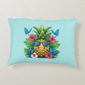 Pineapple Butterfly Hibiscus アクセントクッション (裏面)