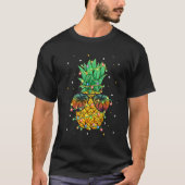 Pineapple Christmas Tree Lights Xmas Boys Men Sung Tシャツ (正面)