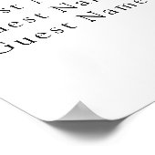 Pineapple Cocktail Wedding seating chart ポスター (角)