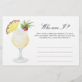 Pineapple Cocktail - Who am I bridal shower game 便箋 (正面)
