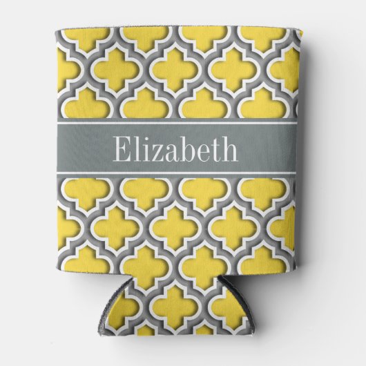 Pineapple Dkグレーモロッコ#5DS Char名モノグラム 缶クーラー (正面)