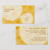 Pineapple Fizz名刺テンプレートのバブル 名刺 (正面/裏面)