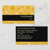 Pineapple Fizz名刺テンプレート黒ストライプ色 名刺 (正面/裏面)