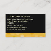 Pineapple Fizz名刺テンプレート黒ストライプ色 名刺 (裏面)