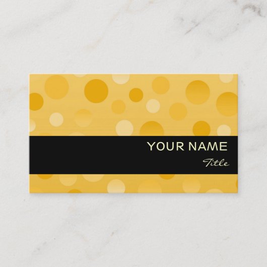 Pineapple Fizz名刺テンプレート黒ストライプ色 名刺 (正面)