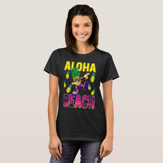 Pineapple  for Women Men Dabbing Aloha Hawaii Summ Tシャツ (正面フル)