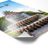 Pineapple Fountain in Charleston, SC フォトプリント (角)