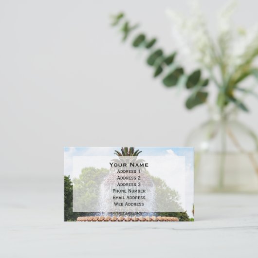 Pineapple Fountain in Charleston, SC 名刺 (スタンド正面)