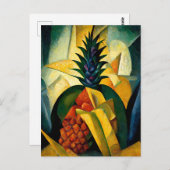 Pineapple fruit in abstract modern painting.  ポストカード (正面/裏面)
