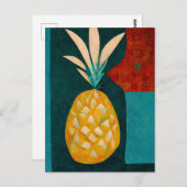 Pineapple fruit in abstract modern painting. ポストカード (正面/裏面)