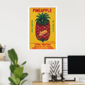 Pineapple Fruit - Matchbox Print - India Wall Art ポスター (ホームオフィス)