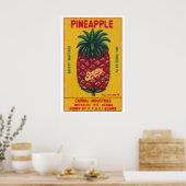 Pineapple Fruit - Matchbox Print - India Wall Art ポスター (キッチン)