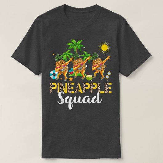 Pineapple Funny Squad Dabbing Three Pineapples Sun Tシャツ (デザイン正面)