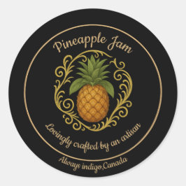 Pineapple Glow – Artisan Jam Label ラウンドシール