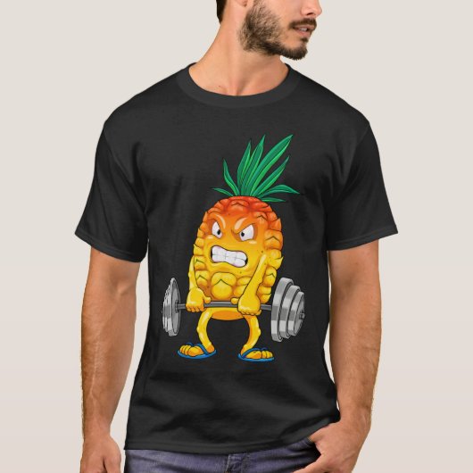 Pineapple Gym Workout  Deadlifting Summer Deadlift Tシャツ (正面)