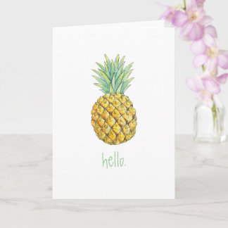 Pineapple Helloグリーティングカード カード
