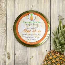 Pineapple Homemade Body Butter or Jelly Label ラウンドシール