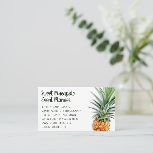 Pineapple Image Wide Serviceホスピタリティ 名刺 (スタンド正面)