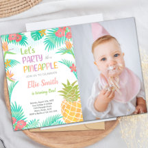 Pineapple Invitations with photo