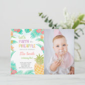 Pineapple Invitations with photo 招待状 (スタンド正面)