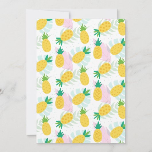 Pineapple Invitations with photo 招待状 (裏面)