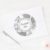 Pineapple Jam Sketchラベモダンル ラウンドシール (封筒)