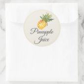 Pineapple Juice Mimosa Bar Bottle  ラウンドシール (バッグ)