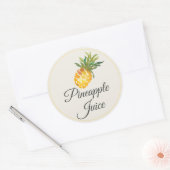 Pineapple Juice Mimosa Bar Bottle  ラウンドシール (封筒)